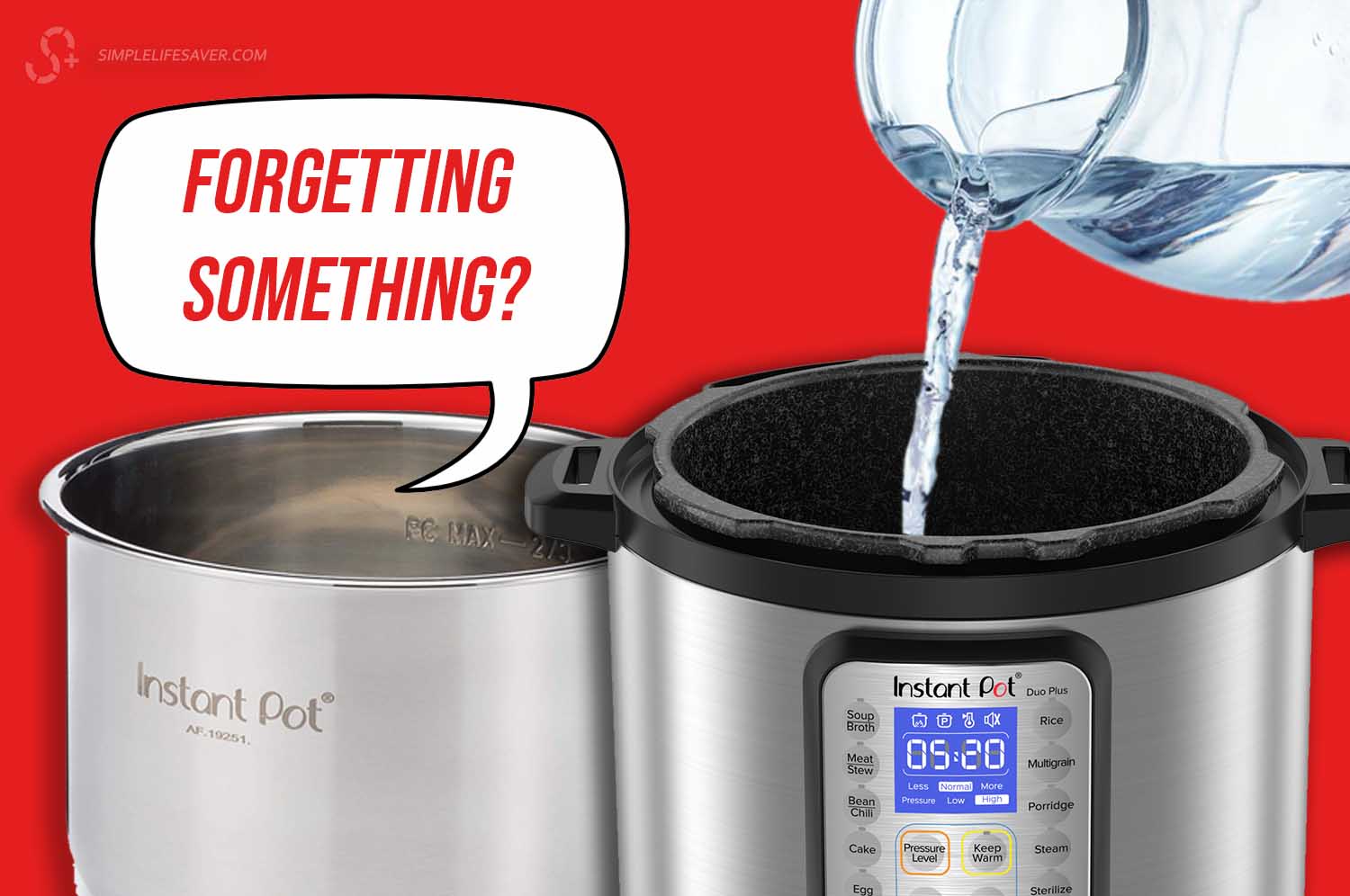 Pouring water on Instant Pot without Sealing Ring