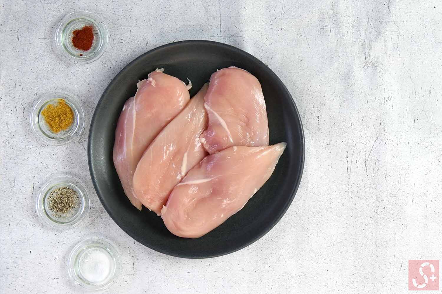 Multiple Chicken Breasts along with 4 different ingredients